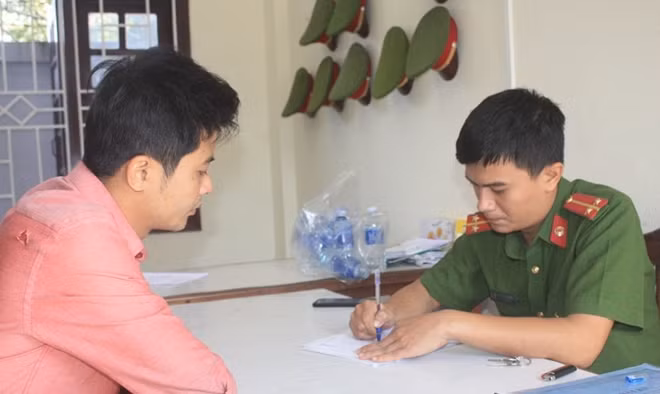 Đỗ Tấn Cưng tại Công an phường Hòa Thọ Tây