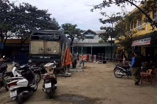 Hiện trường nơi xảy ra vụ án mạng trong bến xe phía Nam TP Huế.