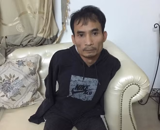 Nguyễn Thành Thái tại thời điểm bị Công an phường Phước Vĩnh bắt giữ.