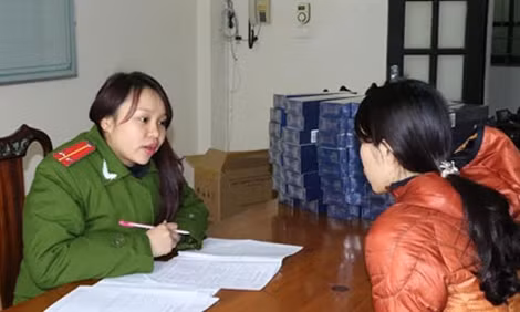 Cơ quan điều tra làm việc với đối tượng.