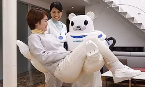 Robot giúp chăm sóc người già Robear. Robot giúp chăm sóc người già Robear.