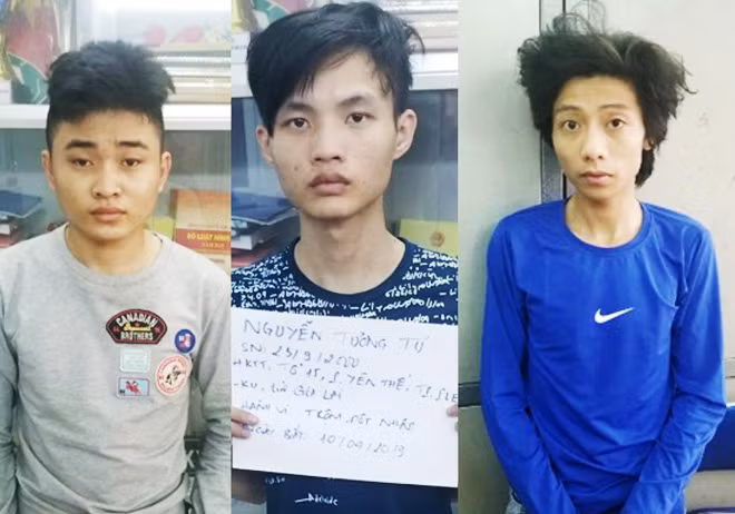 Ba đối tượng tại Cơ quan điều tra.