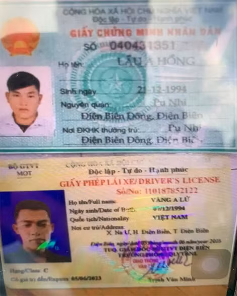 Nhận dạng 2 đối tượng vận chuyển gần 250kg ma túy Lầu A Hồng và Và A Lử.