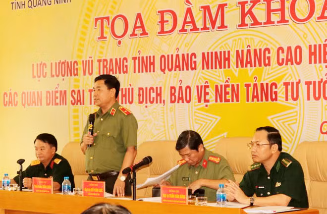 Thiếu tướng Trần Vi Dân phát biểu khai mạc.