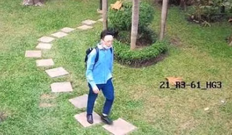 Hình ảnh hung thủ được camera ghi lại.