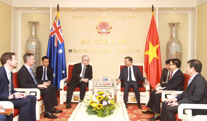 Bộ trưởng Tô Lâm và Đại sứ Craig Chittick tại buổi tiếp.