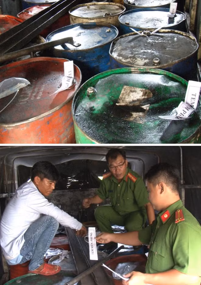 Công an tỉnh Bạc Liêu, bắt giữ xe tải đang vận chuyển gần 4 tấn chất thải nguy hại.
