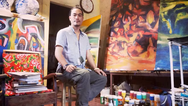 Họa sĩ Nguyễn Mạnh Thắng.