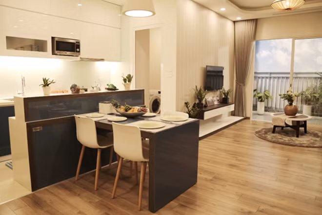 Không gian sống lý tưởng tại căn hộ dự án Anland Premium.