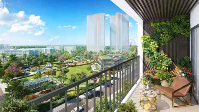 Thiết kế các khối nhà hình cánh quạt, đảm bảo tất cả các căn hộ đều đón nắng gió tự nhiên và view rộng thoáng.