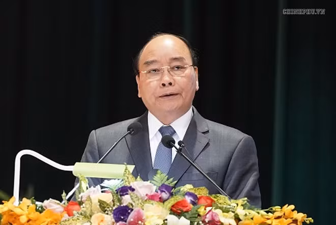 Thủ tướng Nguyễn Xuân Phúc phát biểu tại buổi làm việc - Ảnh: VGP/Quang Hiếu