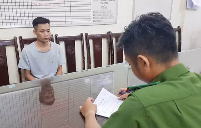 Đối tượng Phạm Văn Lực tại cơ quan Công an.