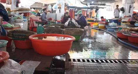 Tiểu thương kêu trời vì chợ mới xây đã ô nhiễm