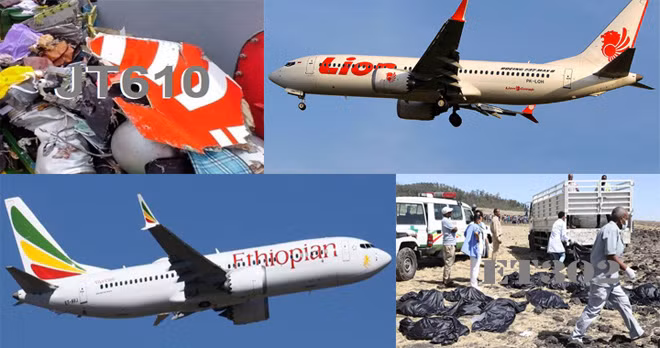 Chỉ trong vòng 5 tháng, hai vụ tai nạn hàng không của Lion Air và Ethiopian Airlines khiến cả thế giới hoài nghi về độ an toàn của máy bay Boeing 737 MAX 8. Chỉ trong vòng 5 tháng, hai vụ tai nạn hàng không của Lion Air và Ethiopian Airlines khiến cả thế giới hoài nghi về độ an toàn của máy bay Boeing 737 MAX 8.