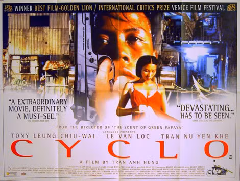 Poster phim “Xích Lô” đoạt giải Sư tử vàng của Trần Anh Hùng.