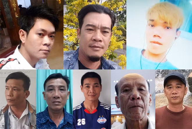 Các đối tượng Em, Hà, Nhật và đồng bọn. Các đối tượng Em, Hà, Nhật và đồng bọn.