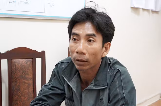 Đối tượng Nguyễn Phước Châu tại cơ quan Công an.