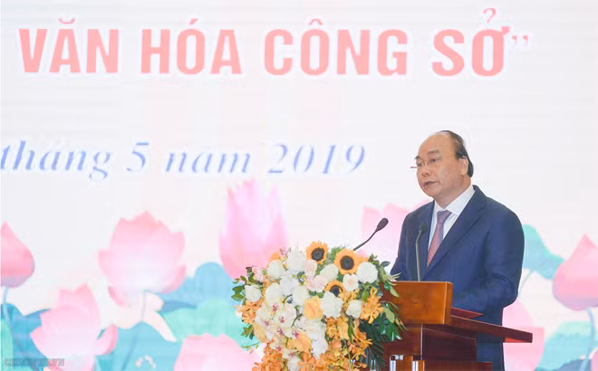 Thủ tướng Nguyễn Xuân Phúc phát biểu tại buổi lễ. Ảnh VGP/Quang Hiếu.