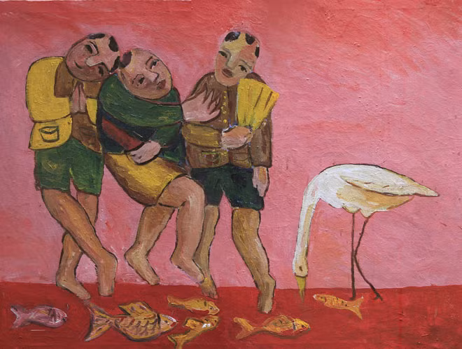 Tác phẩm "Ngày hội" của Lê Quang Lĩnh.
