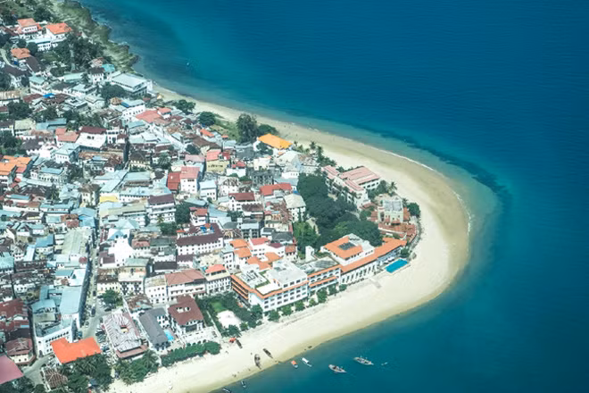 Một phần thành phố du lịch Zanzibar hiện nay.