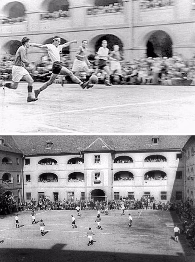 Một trận đấu trong giải vô địch tại Terezin.