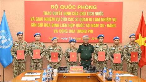 Thêm 7 sĩ quan Việt Nam đi gìn giữ hòa bình Liên hợp quốc