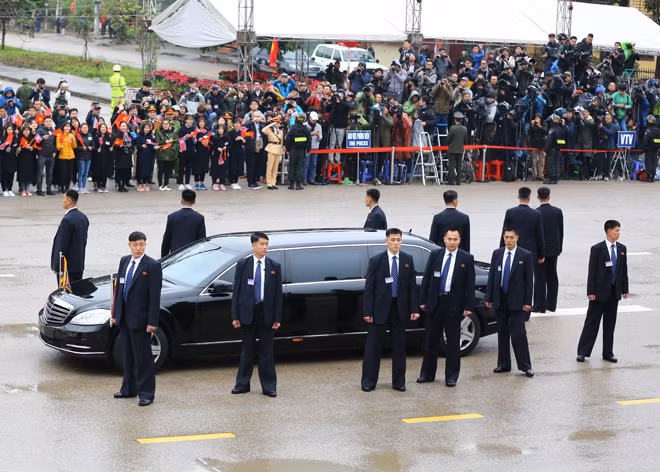 Đoàn xe của Chủ tịch Triều Tiên Kim Jong-un.