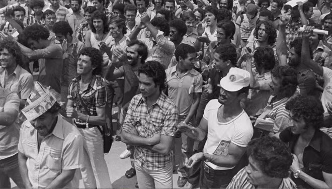Công nhân tại nhà máy FIAT Brazil đình công năm 1979.