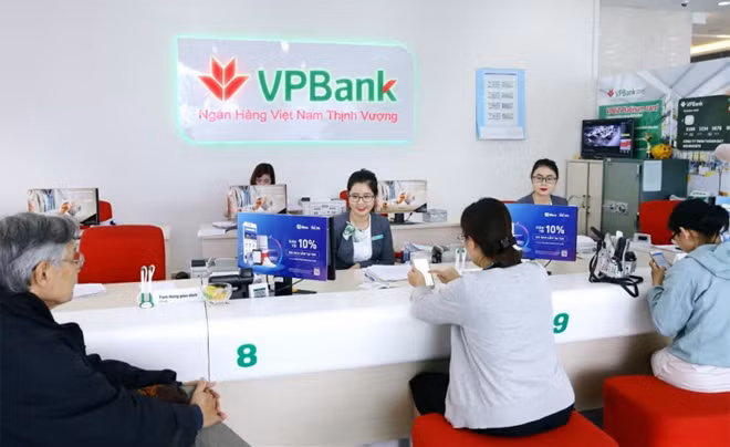 Quầy giao dịch VPBank.