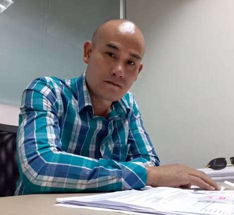 Anh Nguyễn Văn Thiện - người đã bị người tình nhét ma túy vào xe ôtô.