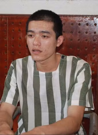 Nguyễn Xuân Mạnh tại cơ quan Công an.