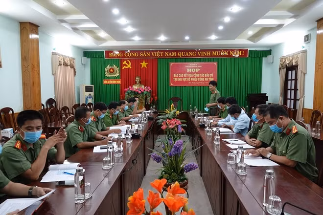 Công an Bình Thuận báo cáo kết quả công tác kiểm tra, bảo vệ bầu cử Đại biểu Quốc hội và đại biểu HĐND các cấp.