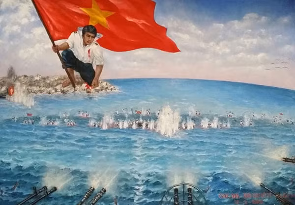 Bức tranh được chọn làm bìa sách “Gạc Ma – Vòng tròn bất tử”.