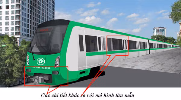 Phương án thiết kế ngoại thất đoàn tàu khai thác, dự án ĐSĐT Hà Nội, tuyến Cát Linh – Hà Đông.