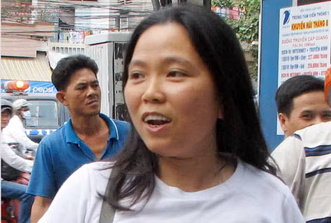 Nữ tài xế Trang Thanh Thoảng.