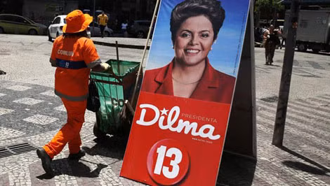 Chân dung Dilma Rousseff trong cuộc bầu cử tổng thống Brazil năm 2014.