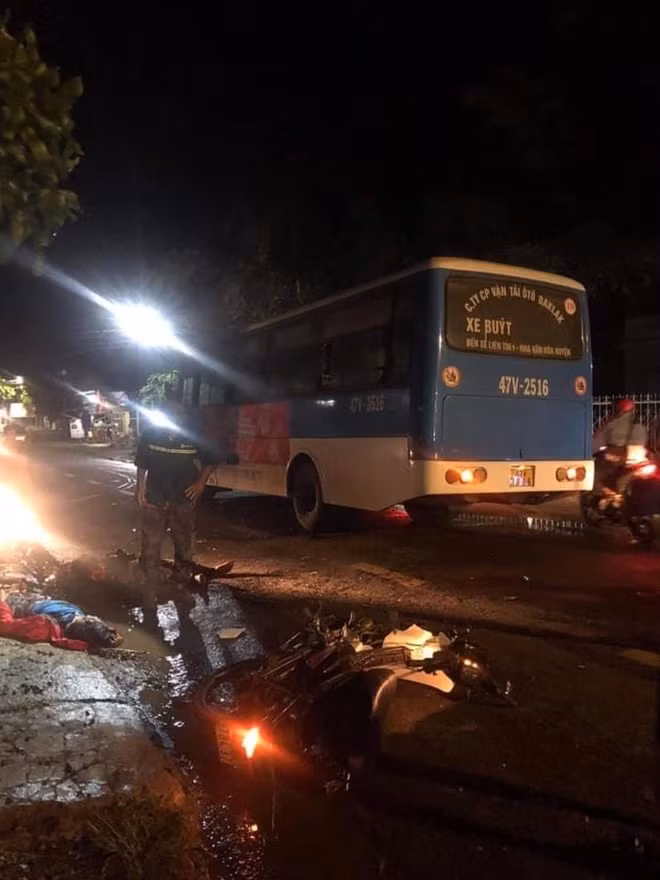 Hiện trường vụ tai nạn.