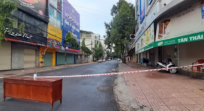 Một tuyến phố được phong toả trên địa bàn TP Buôn Ma Thuột