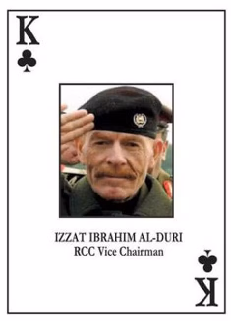 Izzat Ibrahim al-Douri là "King of Clubs" trên lá bài tây của quân đội Mỹ.