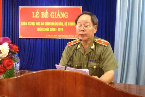 Thiếu tướng Nguyễn Thanh Nam phát biểu chỉ đạo tại buổi lễ.