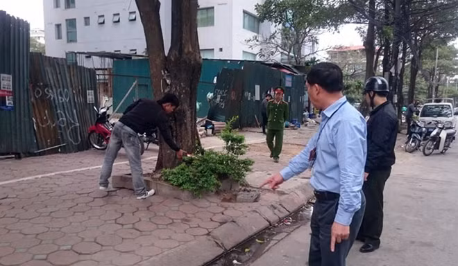 2 tổ công tác do 2 Phó Chủ tịch phường Dịch Vọng Hậu cùng cán bộ, Công an phường luôn có mặt trên các tuyến đường phát hiện và xử lý kịp thời những hành vi làm hoen ố bộ mặt đô thị.