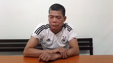 Nguyễn Văn Thanh tại cơ quan Công an.