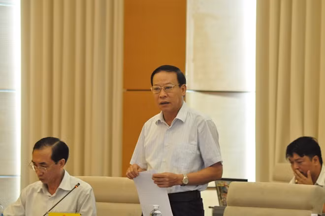 Thượng tướng Lê Quý Vương - Thứ trưởng Bộ Công an phát biểu tại buổi làm việc