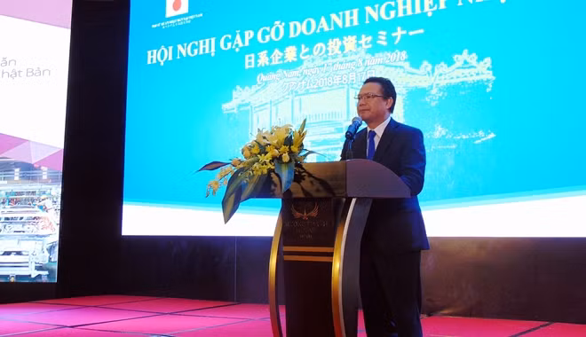 Ông Lê Văn Thanh phát biểu tại buổi gặp gỡ.