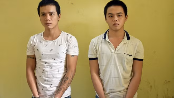 2 đối tượng Sáng và Linh tại cơ quan Công an.