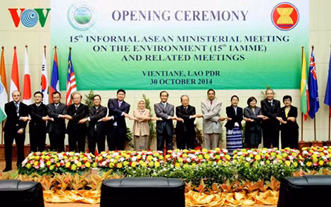 Hội nghị Bộ trưởng ASEAN về môi trường 2014 được Lào tổ chức thành công. Ảnh: Quốc Khánh.