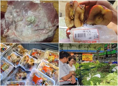 Thực phẩm bán ở siêu thị.