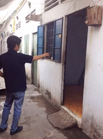 Căn phòng trọ nơi xảy ra vụ án.