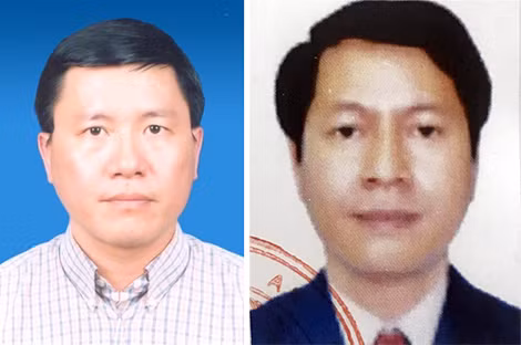 Bị can Ngô Hồng Minh (trái) và Trần Hữu Giang hiện đang bị truy nã. Bị can Ngô Hồng Minh (trái) và Trần Hữu Giang hiện đang bị truy nã.