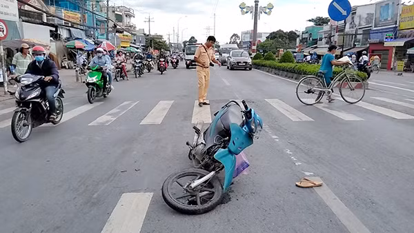 Hiện trường vụ tai nạn.